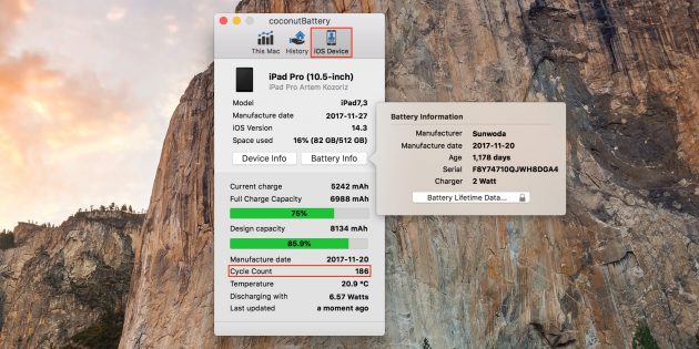 При покупке б/у iPad желательно, чтобы состояние аккумулятора было не ниже 85% При покупке б/у iPad желательно, чтобы состояние аккумулятора было не ниже 85%