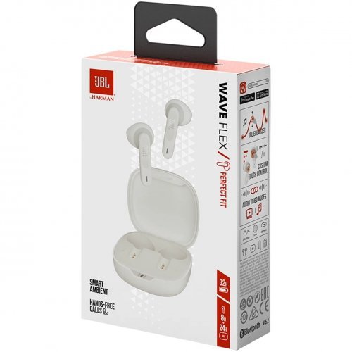 Беспроводные наушники JBL Wave Flex, White, белый