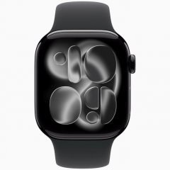 Apple Watch Series 11 GPS, 46 мм Jet Black Aluminum Case with Black Sport Band, S/M