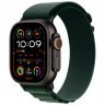 Apple Watch Ultra 2 GPS + Cellular, 49 мм, корпус из черного титана, ремешок Alpine зеленого цвета, размер L, MX4T3Q