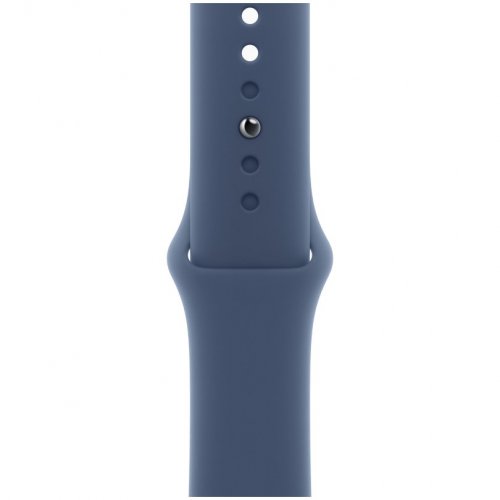 Apple Watch SE 2024, 40 мм, корпус из алюминия серебристого цвета, спортивный ремешок цвета «синий деним» M/L, MXED3Q