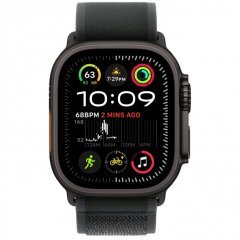 Apple Watch Ultra 2 GPS + Cellular, 49 мм, корпус черного из титана, ремешок Trail черного цвета, размер S/M, MX4U3