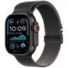 Apple Watch Ultra 2 GPS + Cellular, 49 мм, корпус из черного титана, ремешок Milanese черного цвета, размер S, MX4W3Q
