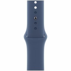 Apple Watch SE 2024, 44 мм, корпус из алюминия серебристого цвета, спортивный ремешок цвета «синий деним» S/M, MXEQ3Q