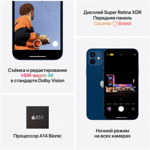 Apple iPhone 12 64 ГБ, Blue, Синий
