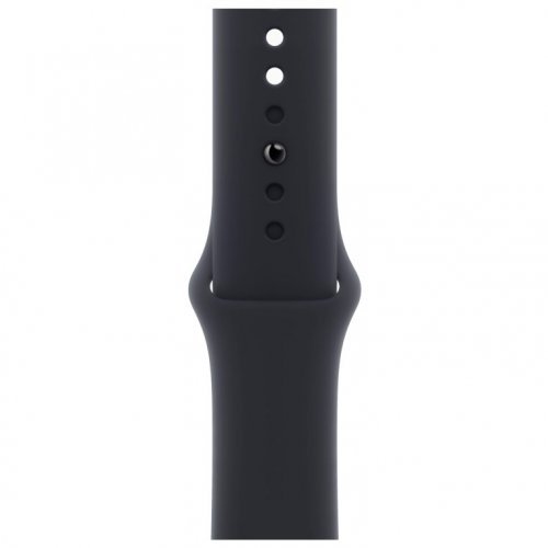 Apple Watch Series 9, 45 мм, корпус из алюминия цвета тёмная ночь, спортивный ремешок цвета тёмная ночь, размер S/M, MR993