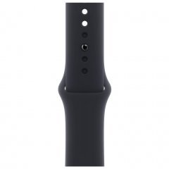 Apple Watch Series 9, 45 мм, корпус из алюминия цвета тёмная ночь, спортивный ремешок цвета тёмная ночь, размер S/M, MR993