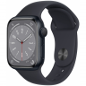 Apple Watch Series 8, 41 мм, корпус тёмная ночь, ремешок тёмная ночь, размер M/L, MNU83