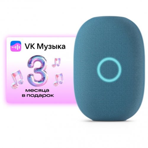 Умная колонка VK Капсула с голосовым помощником Марусей, синий