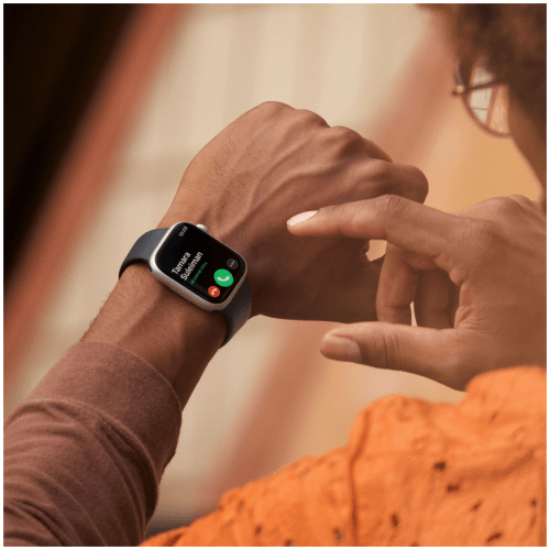 Apple Watch Series 8, 45 мм, корпус тёмная ночь, ремешок тёмная ночь, размер S/M, MNUJ3