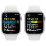 Apple Watch Series 8, 45 мм, корпус серебристый, ремешок белый, размер S/M, MP6P3