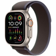 Apple Watch Ultra 2 GPS + Cellular, 49 мм, корпус из титана, ремешок Trail синего/черного цвета, размер M/L, MRFR3