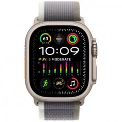 Apple Watch Ultra 2 GPS + Cellular, 49 мм, корпус из титана, ремешок Trail зеленого/серого цвета, размер M/L, MRFP3