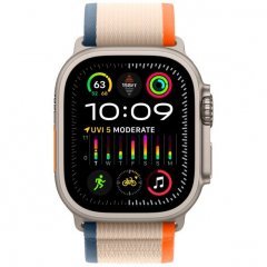 Apple Watch Ultra 2 GPS + Cellular, 49 мм, корпус из титана, ремешок Trail оранжевого/бежевого цвета, размер M/L, MRF23