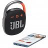 Портативная беспроводная колонка JBL Clip 4, Black/Orange