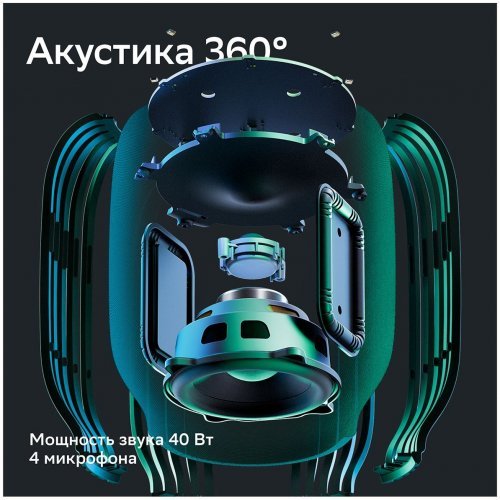 Умная колонка Sber SberBoom с семейством ассистентов Салют, черный