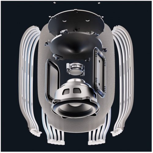 Умная колонка Sber SberBoom с семейством ассистентов Салют, туманный белый