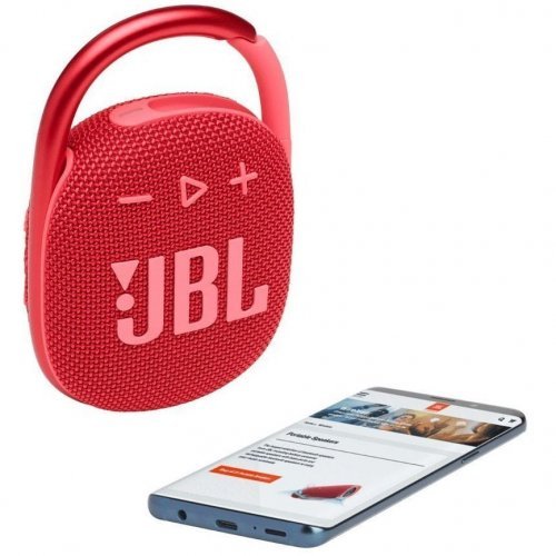 Портативная беспроводная колонка JBL Clip 4, Red