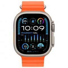 Apple Watch Ultra 2 GPS + Cellular, 49 мм, корпус из титана, ремешок Ocean оранжевого цвета, MRF83