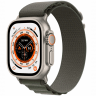 Apple Watch Ultra GPS + Cellular, 49 мм, корпус из титана, ремешок зеленый, размер M, MQFN3