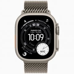 Apple Watch Ultra 3 GPS + Cellular, 49 мм Natural Titanium Case with Natural Titanium Milanese Loop, L