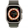 Apple Watch Ultra GPS + Cellular, 49 мм, корпус из титана, ремешок зеленый, размер S, MNHQ3