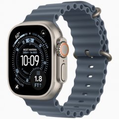Apple Watch Ultra 3 GPS + Cellular, 49 мм Natural Titanium Case with Anchor Blue Ocean Band