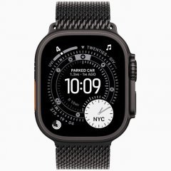 Apple Watch Ultra 3 GPS + Cellular, 49 мм Black Titanium Case with Black Titanium Milanese Loop, L