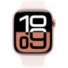 Apple Watch Series 10 GPS + Cellular, 42 мм, корпус из алюминия цвета «розовое золото», спортивный ремешок цвета «румянец» S/M, MWX93Q