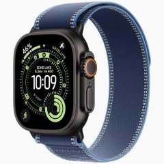 Apple Watch Ultra 3 GPS + Cellular, 49 мм Black Titanium Case with Blue/Bright Blue Trail Loop, M/L