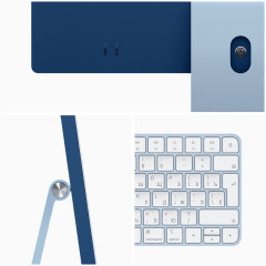 Apple iMac 24" Retina 4,5K, M3 (8C CPU, 8C GPU, 2023) 8 ГБ, 256 ГБ SSD, Blue, Синий, MQRC3