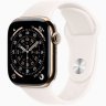 Apple Watch Series 11 GPS + Cellular, 42 мм Gold Titanium Case with Light Blush Sport Band, S/M
