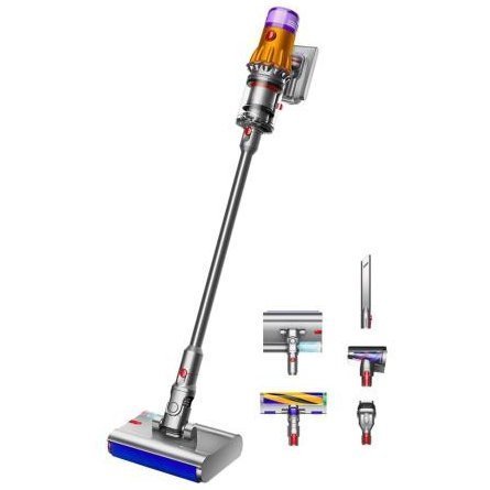 Беспроводной вертикальный пылесос Dyson V12S Detect Slim Submarine SV46, Yellow/Nickel