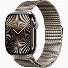 Apple Watch Series 10 GPS + Cellular, 46 мм Natural Titanium Case with Natural Milanese Loop, S/M, MC7Q4Q