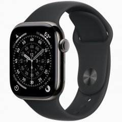 Apple Watch Series 11 GPS + Cellular, 42 мм Slate Titanium Case with Black Sport Band, M/L