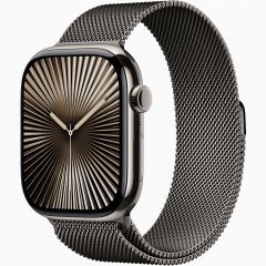 Apple Watch Series 10 GPS + Cellular, 46 мм Slate Titanium Case with Slate Milanese Loop, S/M, MC7R4Q