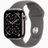 Apple Watch Series 11 GPS + Cellular, 46 мм Natural Titanium Case with Stone Gray Sport Band, M/L