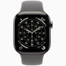 Apple Watch Series 11 GPS + Cellular, 46 мм Natural Titanium Case with Stone Gray Sport Band, M/L