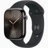 Apple Watch Series 10 GPS + Cellular, 46 мм Slate Titanium Case with Black Sport Band, S/M, MWYD3Q
