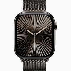 Apple Watch Series 10 GPS + Cellular, 46 мм Slate Titanium Case with Slate Milanese Loop, M/L, MWYW3Q