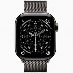 Apple Watch Series 11 GPS + Cellular, 46 мм Slate Titanium Case with Slate Milanese Loop
