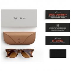 Умные очки Ray-Ban Wayfarer Shiny Caramel/Brown