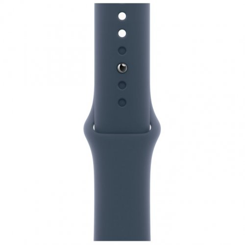 Apple Watch SE 2023, 44 мм, корпус из алюминия серебристого цвета, спортивный ремешок цвета грозовой синий, размер M/L, MREE3