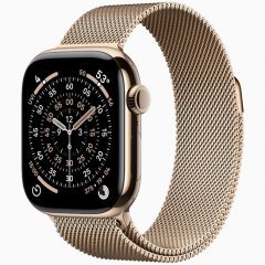 Apple Watch Series 11 GPS + Cellular, 46 мм Gold Titanium Case with Gold Milanese Loop