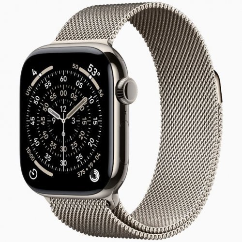 Apple Watch Series 11 GPS + Cellular, 46 мм Natural Titanium Case with Natural Milanese Loop
