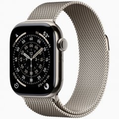 Apple Watch Series 11 GPS + Cellular, 46 мм Natural Titanium Case with Natural Milanese Loop