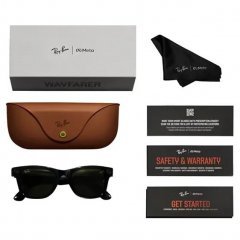 Умные очки Ray-Ban Wayfarer Shiny Rebel Black/Amber
