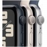 Apple Watch SE 2023, 44 мм, корпус из алюминия серебристого цвета, спортивный браслет цвета ледяной синий, MREF3