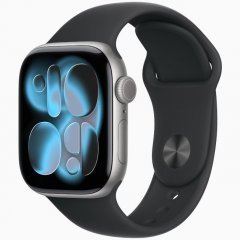 Apple Watch Series 11 GPS, 42 мм Space Gray Aluminum Case with Black Sport Band, M/L