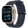 Apple Watch Ultra 2 GPS + Cellular, 49 мм, корпус из бежевого титана, ремешок Ocean темно-синего цвета, MX4D3Q